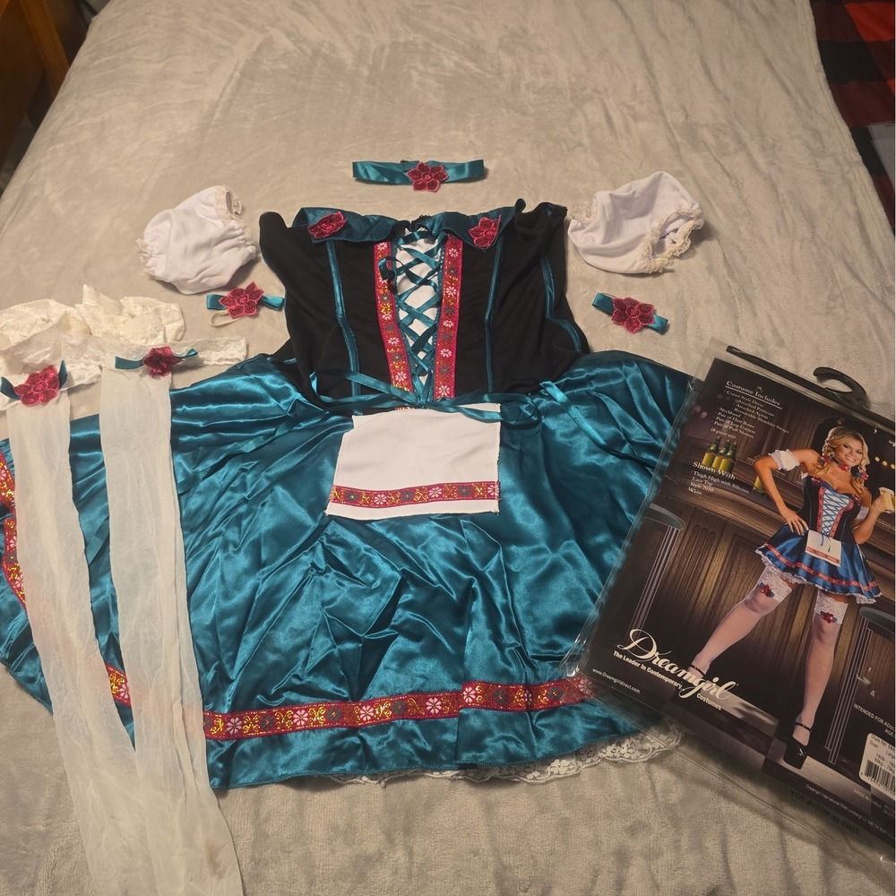 Bavarian Heidi Hottie German Costume, Dreamgirl Sexy, Adult, Sz Large Halloween